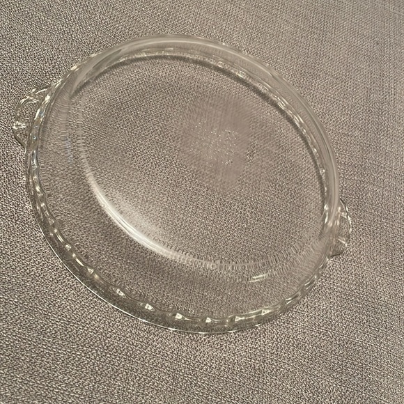 Vintage Pyrex #229 Pie Plate Deep Dish Clear Glass Handles Fluted Scalloped Rim - Picture 5 of 10